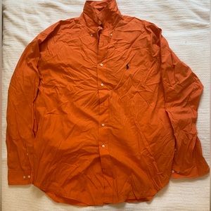 Ralph Lauren orange button up.